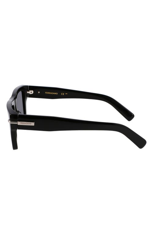 Ferragamo Geometric Frame Sunglasses In Black