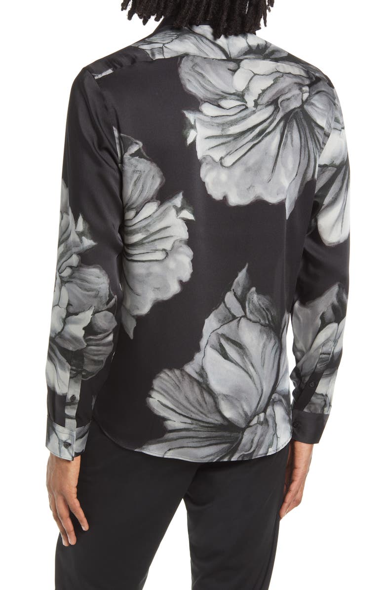 Reiss Shawn Floral Button-Up Shirt, Alternate, color, 