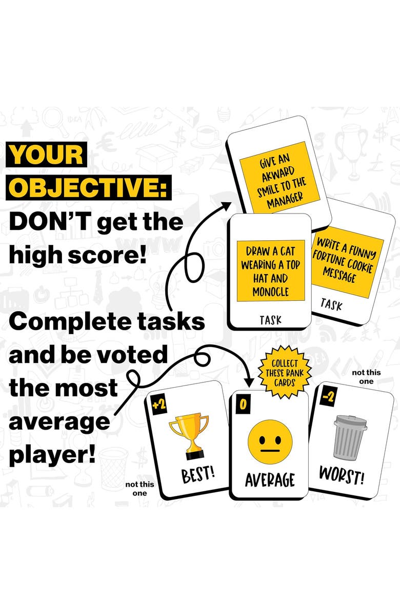 CratedWithLove Average Performers Family Party Game, Ages 10+, Alternate, color, Multicolored