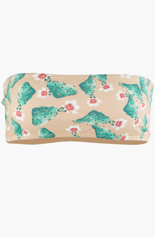 Sauipe Giovanna Strapless Bikini Top In Cactus Print