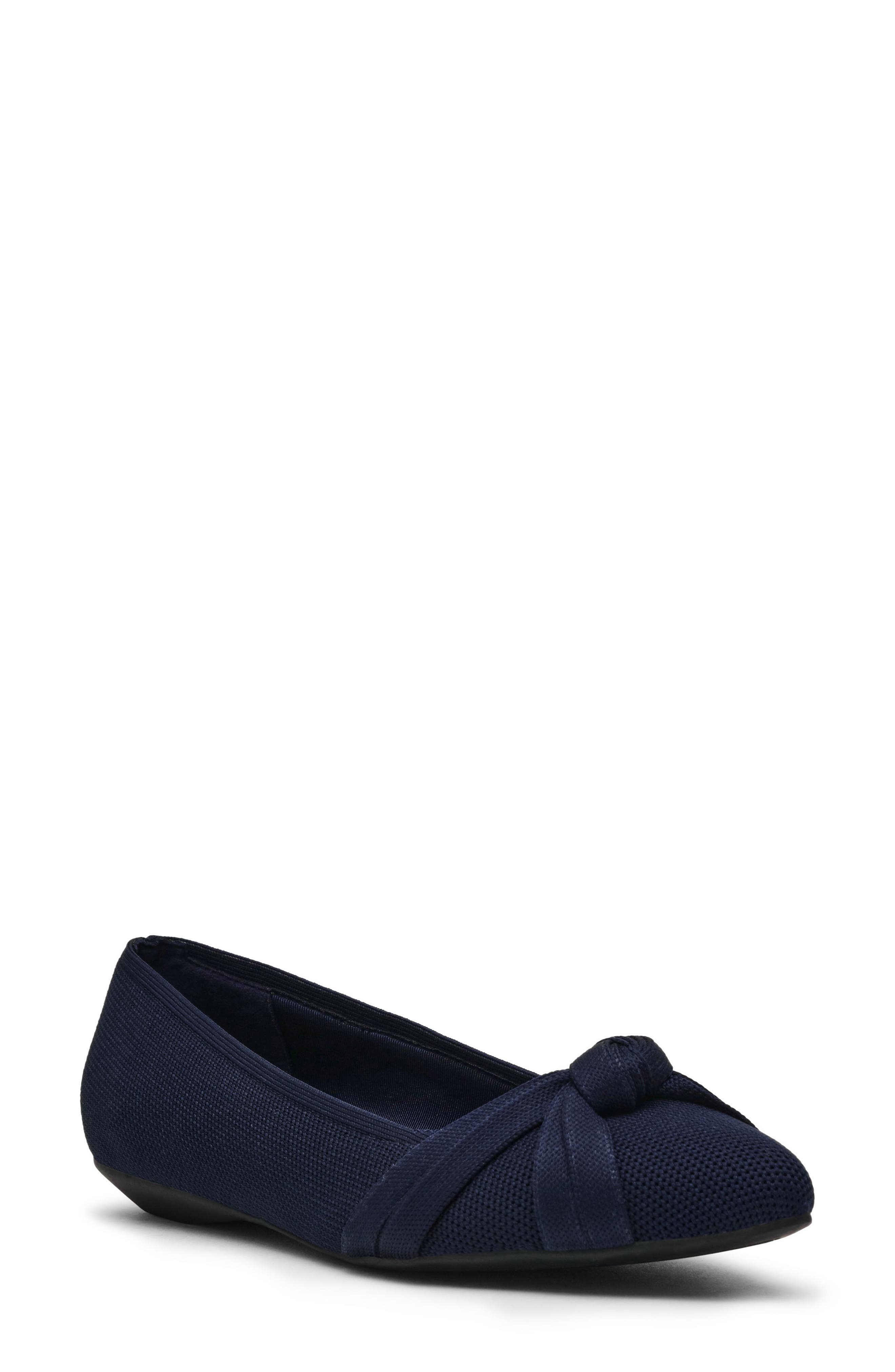 Olami Knot Flat, Main, color, NAVY KNIT
