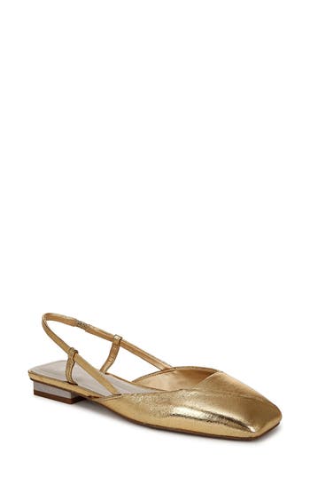 Sarto By Franco Sarto Telica Slingback Flat In Gold