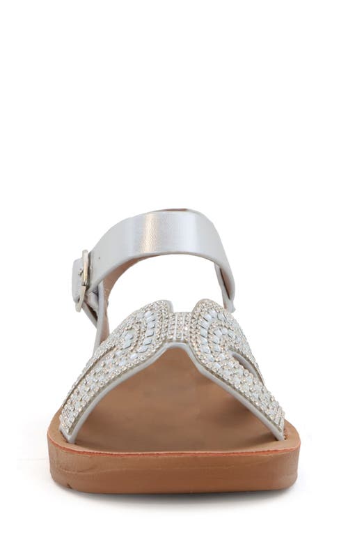 Yoki Kids' Embellished Sandal In Silver