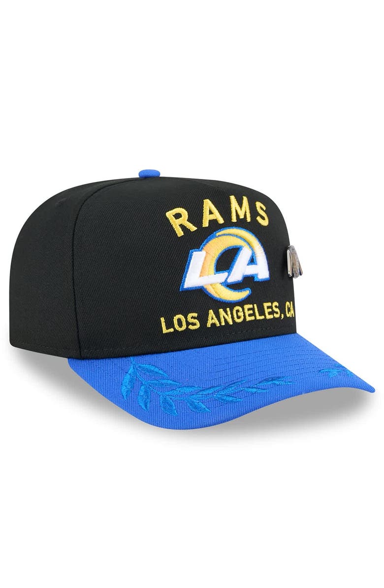 New Era Men's New Era Black/Royal Los Angeles Rams 2025 NFL Draft On Stage A-Frame 59FIFTY Fitted Hat, Alternate, color, 