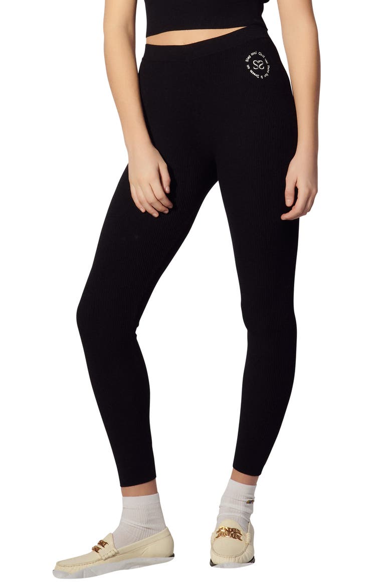 Embroidered Rib Pants, Main, color, MARINE