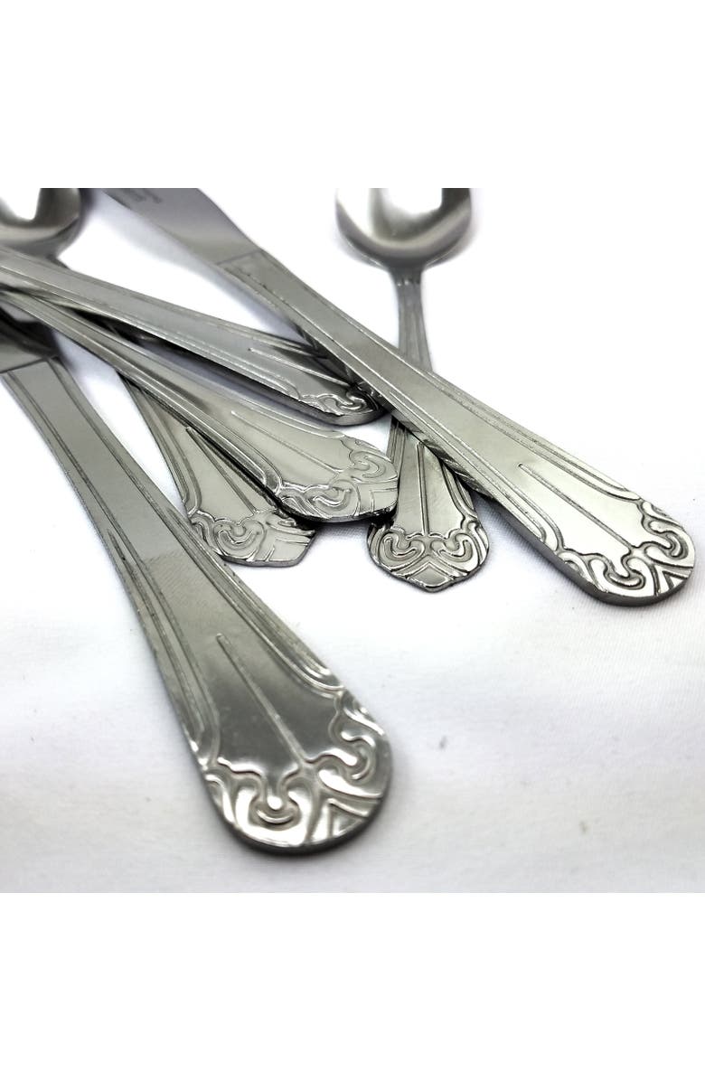 Gibson Home Mariano 24 Piece Flatware Set, Alternate, color, Metallic Silver