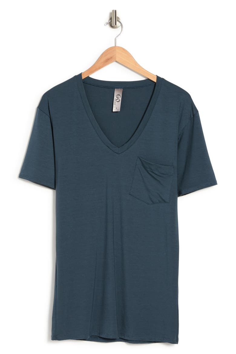 Deep V-Neck Boyfriend Tee, Alternate, color, SKYDIVER