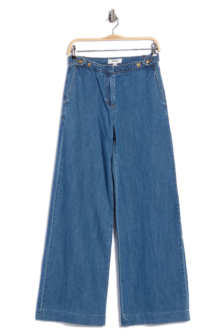 Mid Rise Wide Leg Jeans, Main, color, MEDIUM BLUE