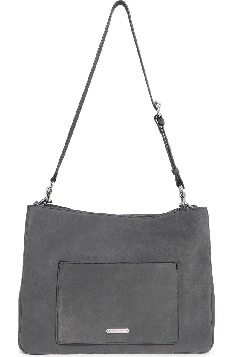 Rebecca Minkoff Darren Large Shoulder Bag, Alternate, color, Fog