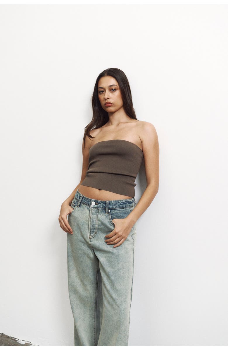 ONE OF OTHERS Lima Strapless Top, Alternate, color, Mushroom