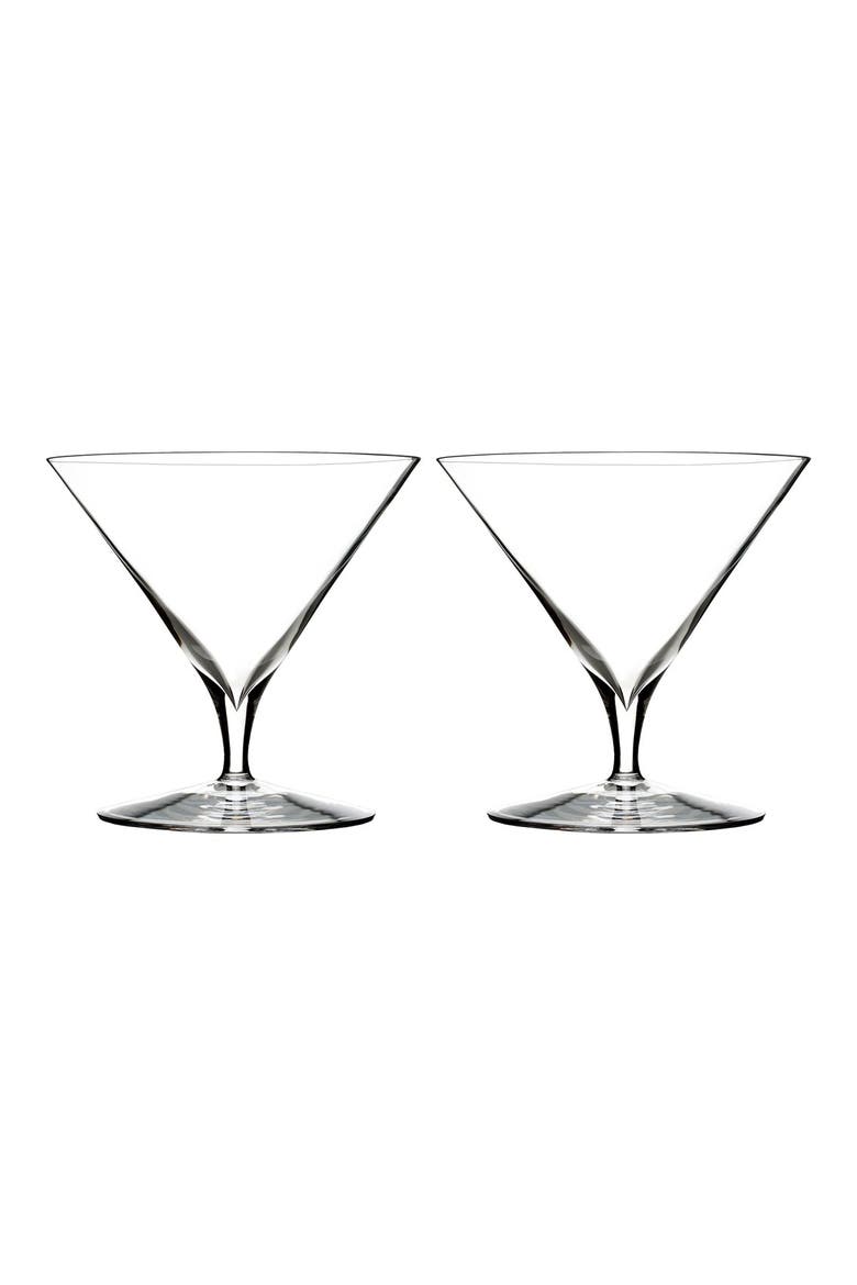 'Elegance' Fine Crystal Martini Glasses, Main, color, CLEAR