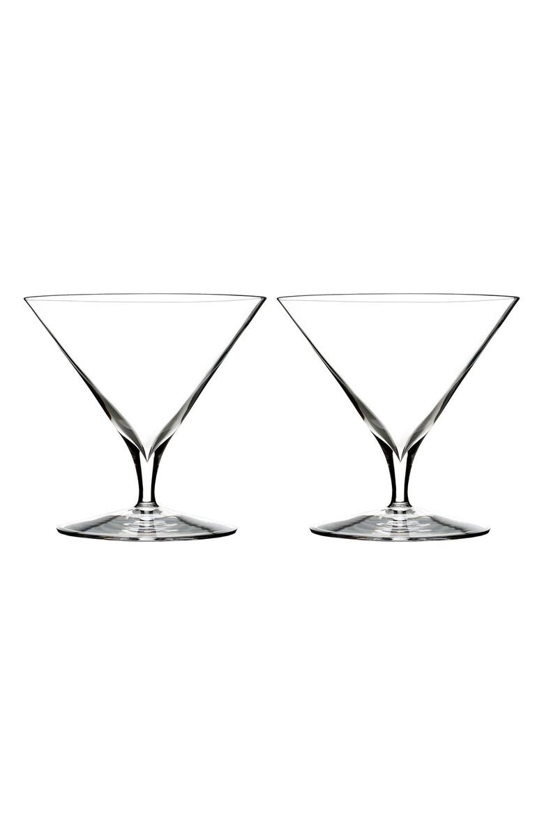 Waterford 'Elegance' Fine Crystal Martini Glasses, Main, color, Clear