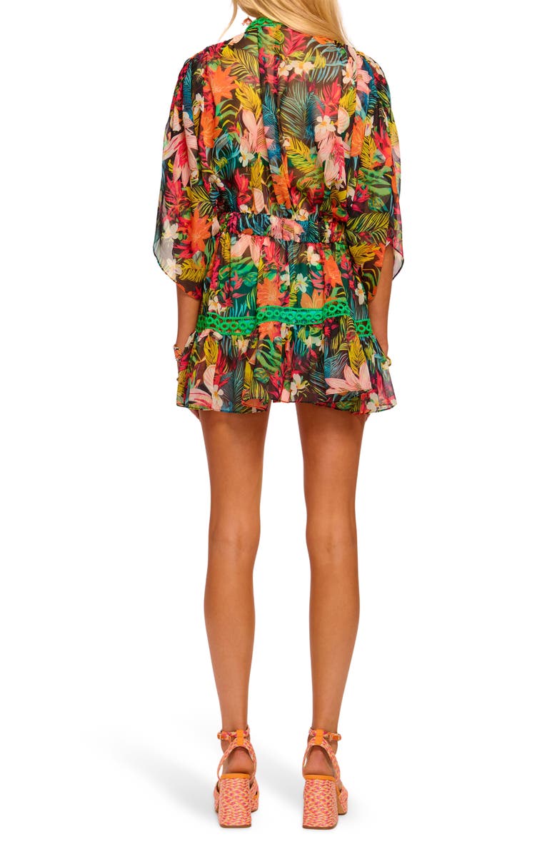 Ramy Brook Madge Floral Cover-Up Minidress, Alternate, color, 