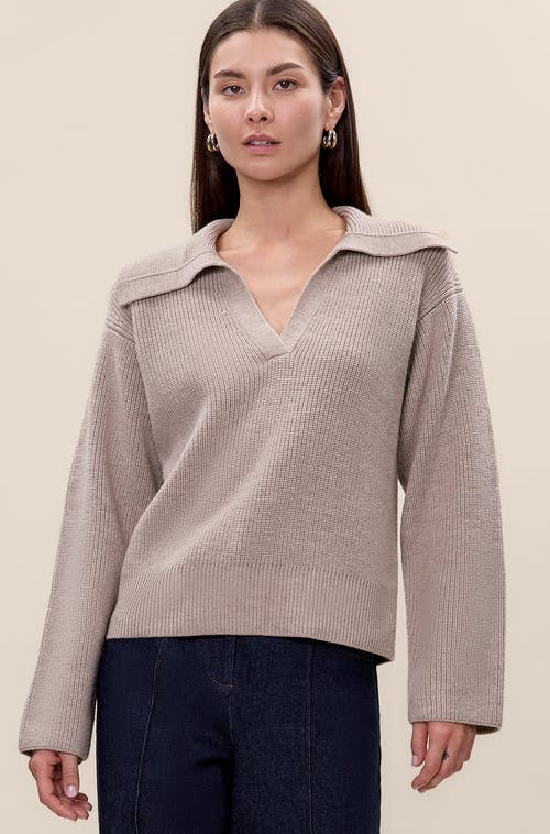Rebecca Taylor Giselle Knit Sweater In Gray