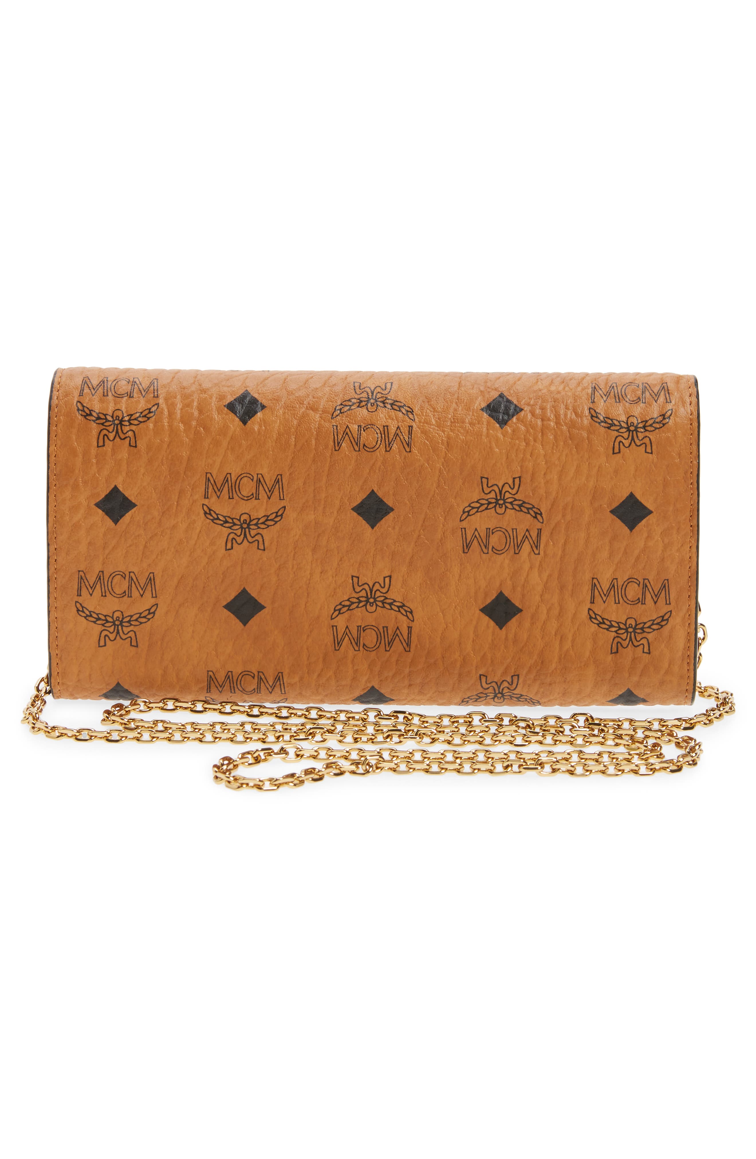 Tracy Crossbody Wallet in Visetos, Alternate, color, COGNAC