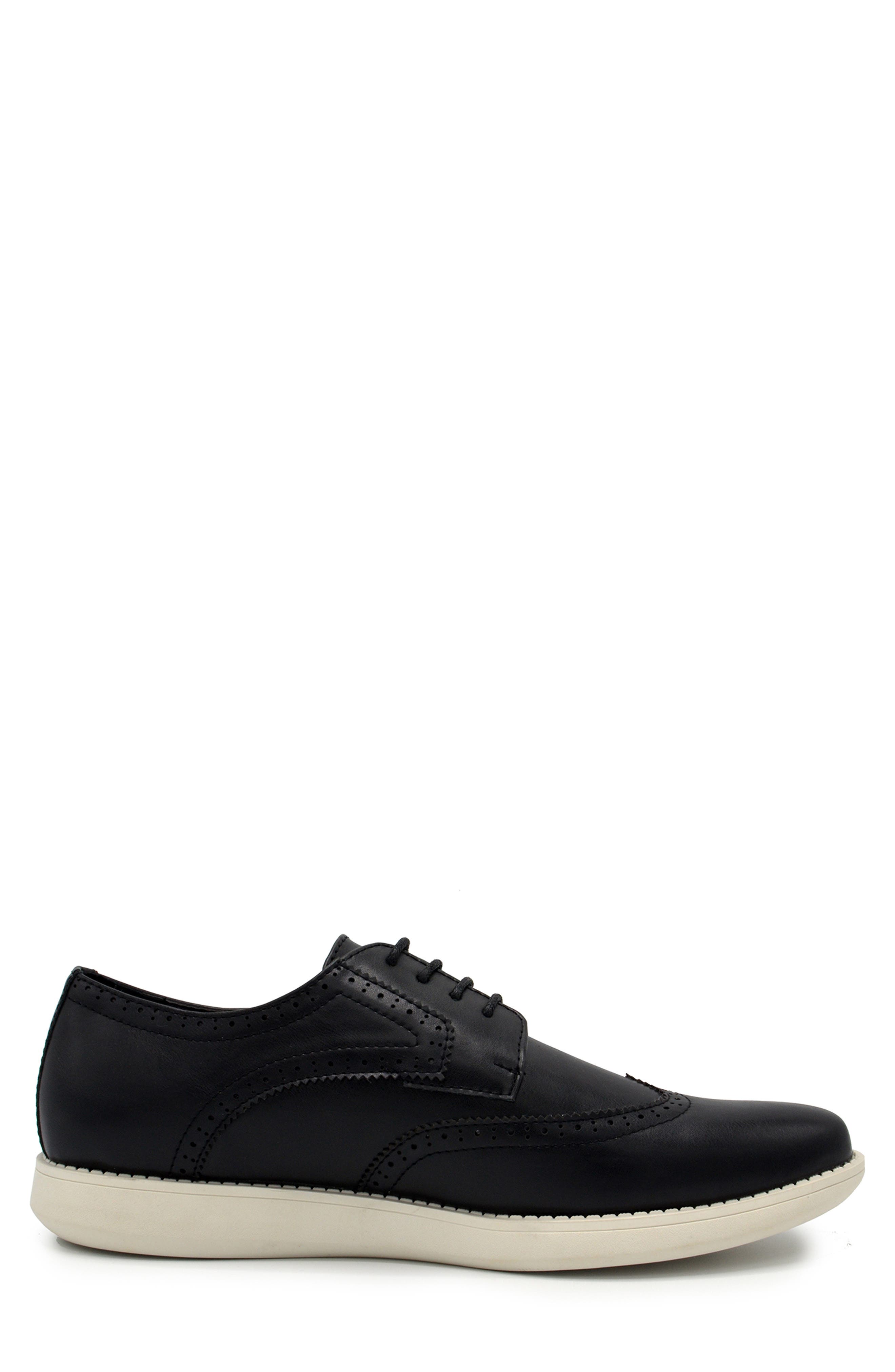 Ardon Wingtip Sneaker, Alternate, color, BLACK