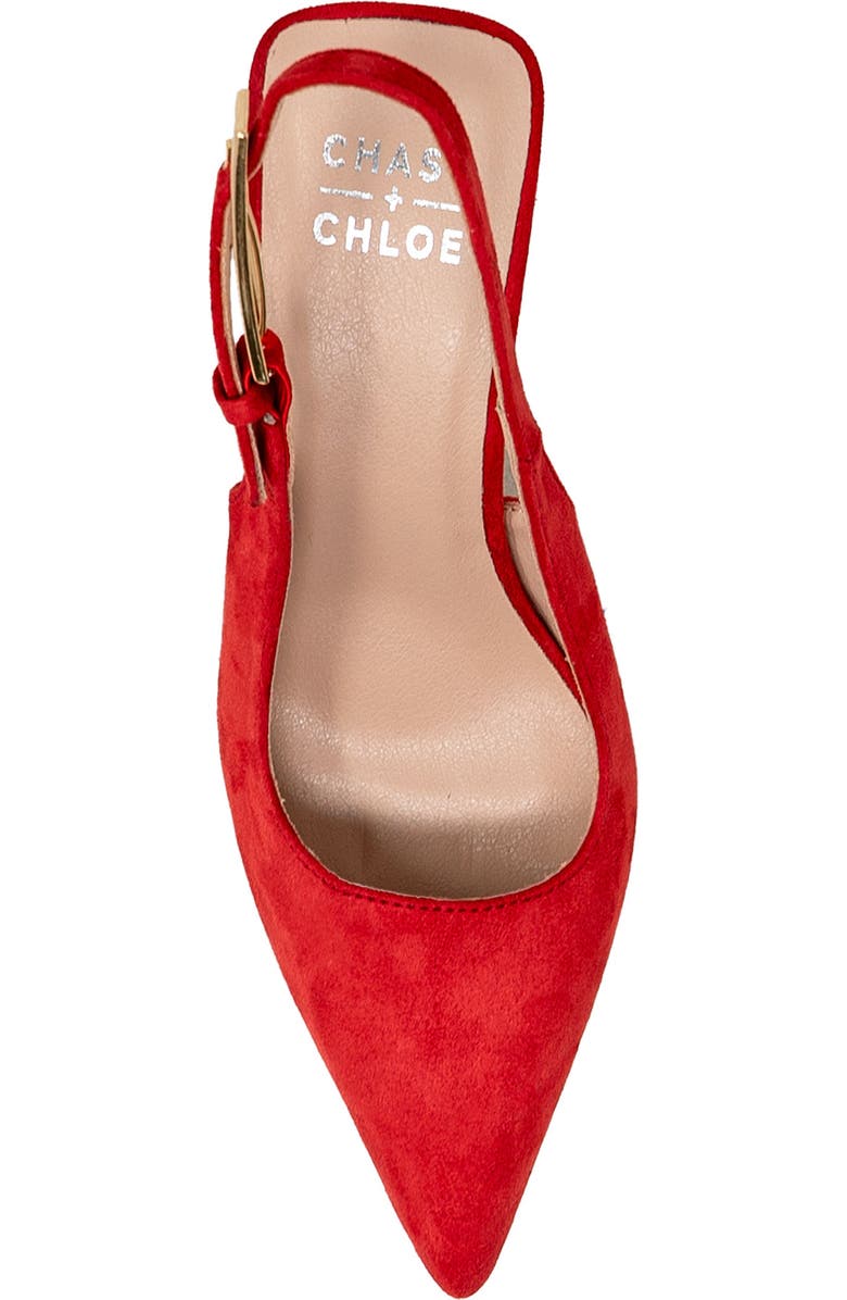 CHASE AND CHLOE Slingback Pump, Alternate, color, Red