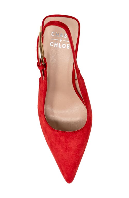 Chase & Chloe Chase And Chloe Slingback Pump In Red