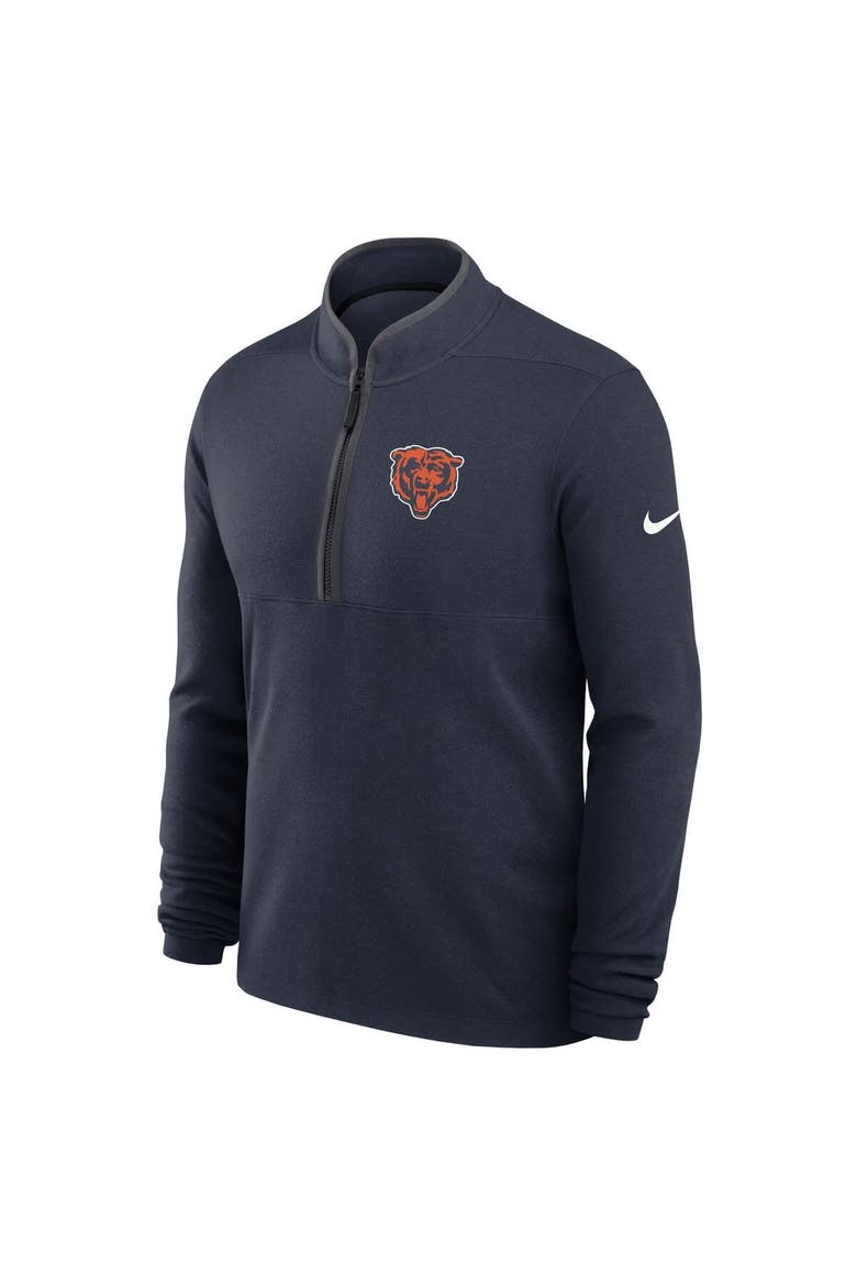 Men's Nike Navy Chicago Bears Lightweight Victory Performance Half-Zip Pullover, Alternate, color, Navy