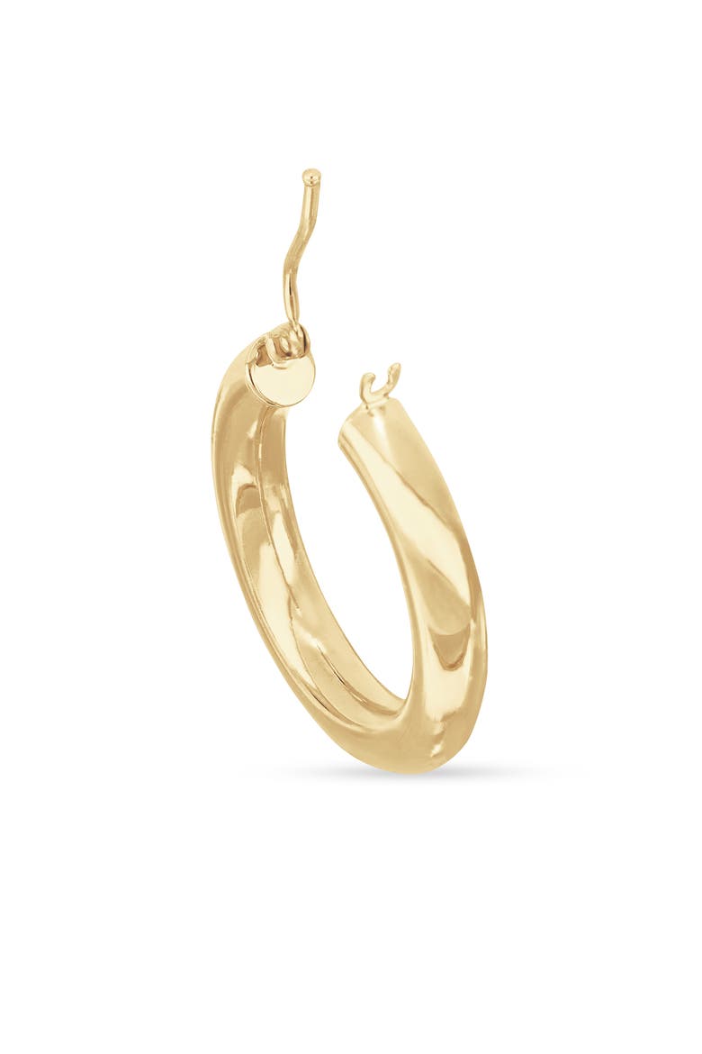14K Gold Smooth Hoop Earrings, Alternate, color, 14K YELLOW GOLD