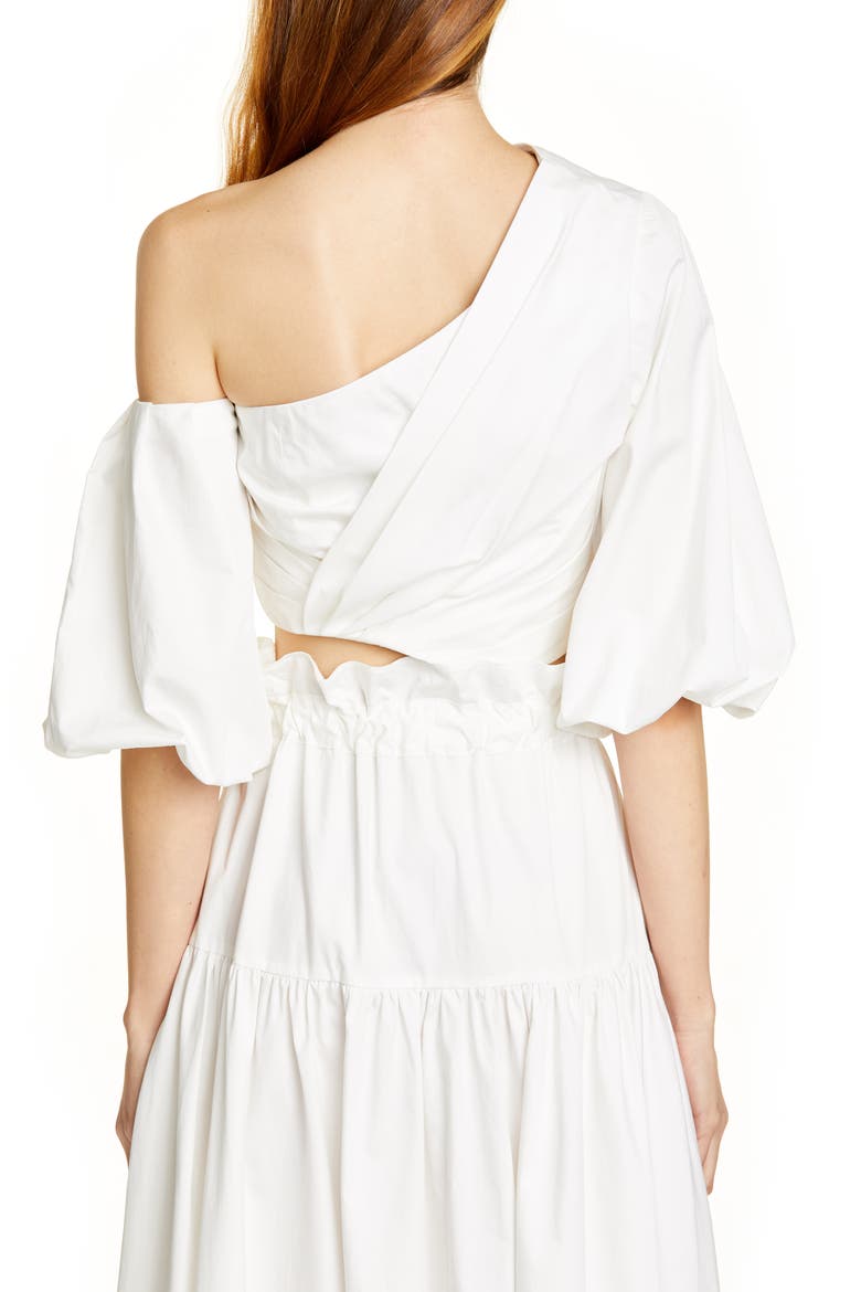 Ale One-Shoulder Top, Alternate, color, WHITE