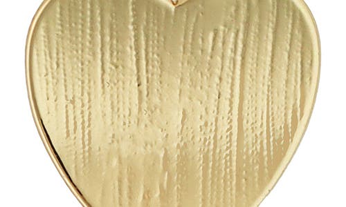 Panacea Brushed Heart Stud Earrings In Gold
