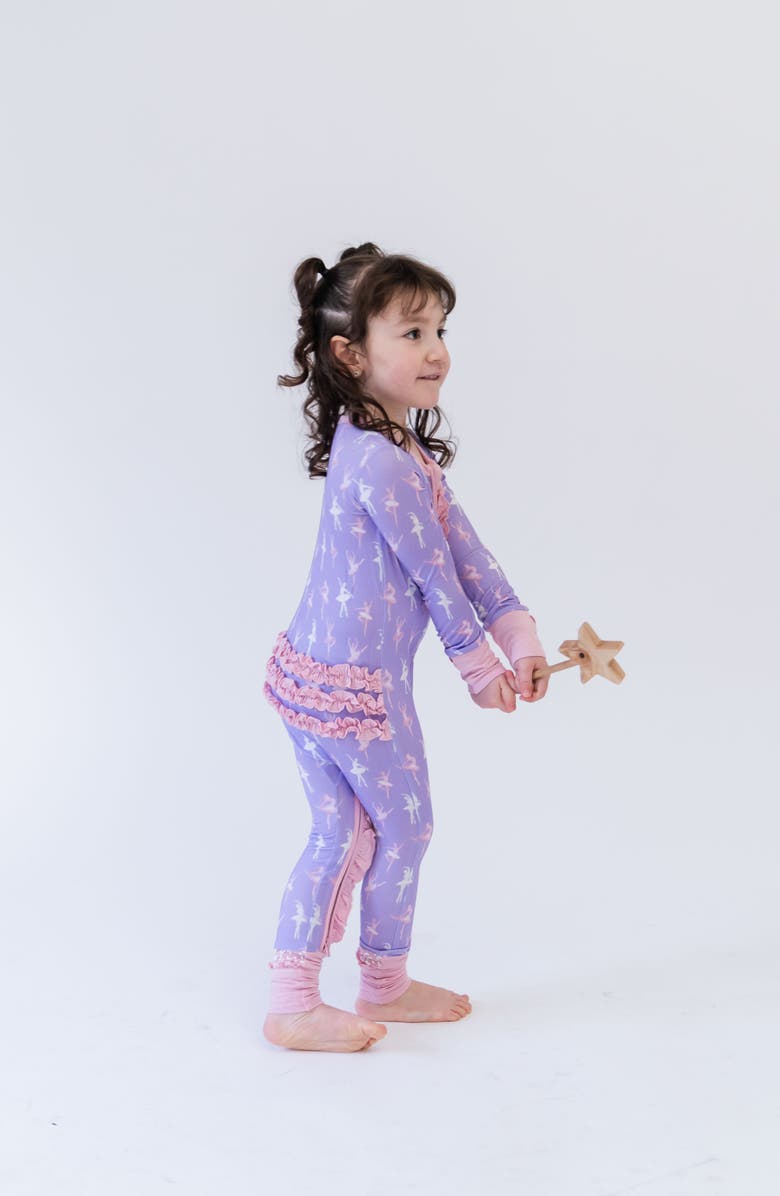 Laree + Co Lillian Ballerina Ruffle Convertible Footie, Alternate, color, Ballerina