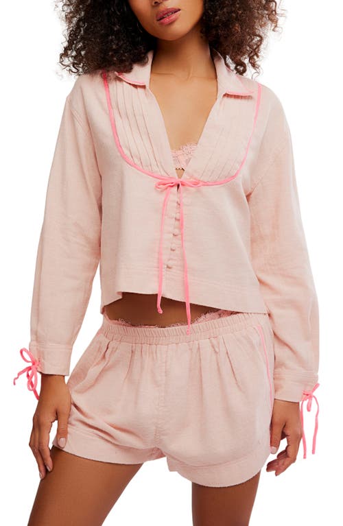 Free People Close To Home Cotton Flannel Short Pajamas