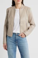 Via Spiga Front Zip Faux Leather Jacket