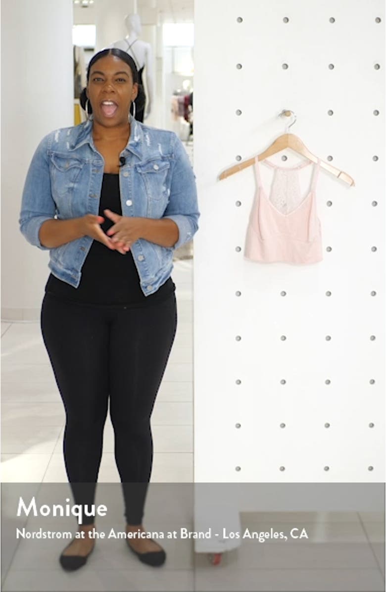 Ultralight Seamless Lace T-Back Bralette, sales video thumbnail