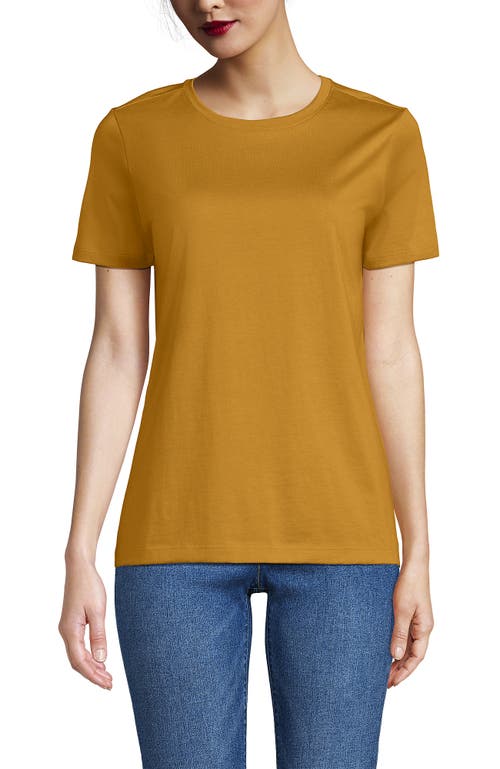 Lands' End Relaxed Supima Cotton Crew Neck T-shirt In Yellow