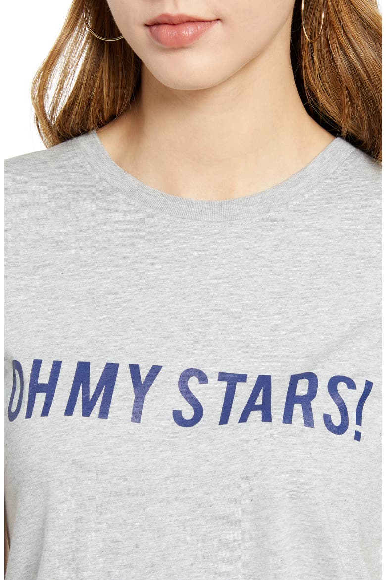 Oh My Stars Graphic Tee, Alternate, color, GREY- NAVY OH MY STARS