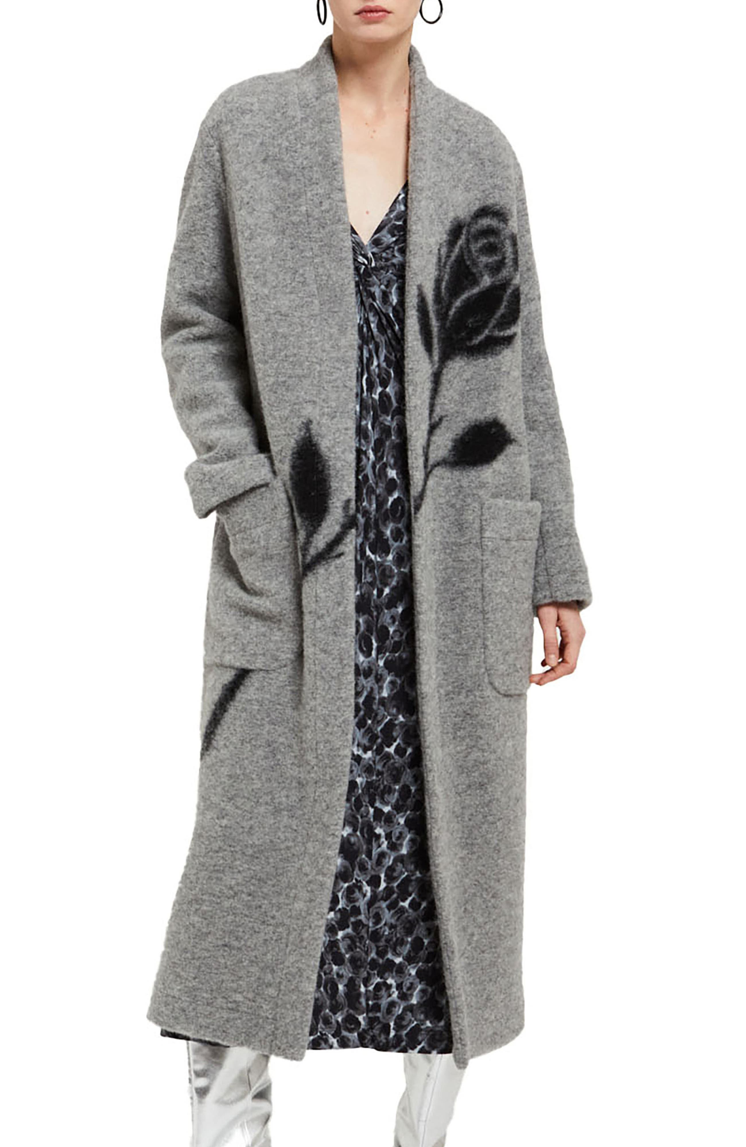 Wool-Blend Long Coat
