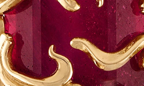 Shop Fuzion Creations Gemstone Pendant Necklace In Ruby Medusa