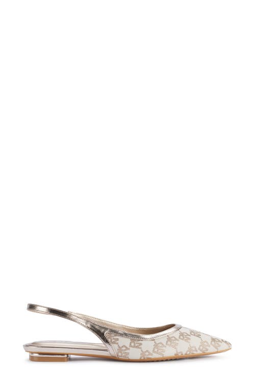 Dkny Millbury Slingback Pointed Toe Flat In Bone