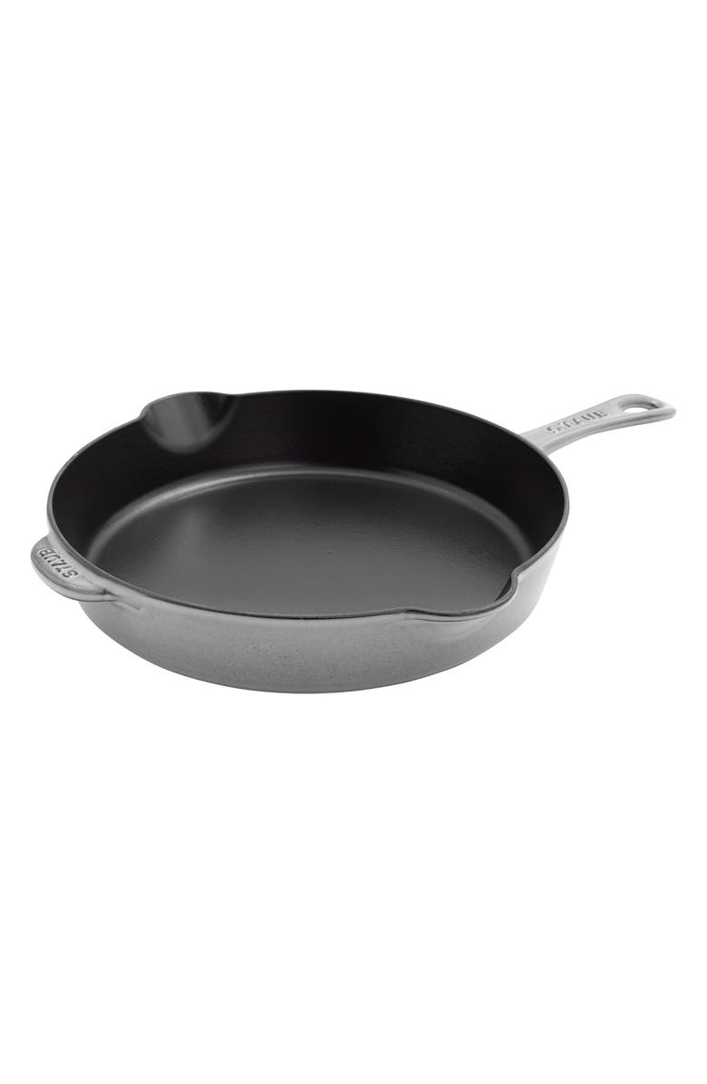 Staub 11-Inch Enameled Cast Iron Traditional Deep Skillet, Main, color, Graphite Grey
