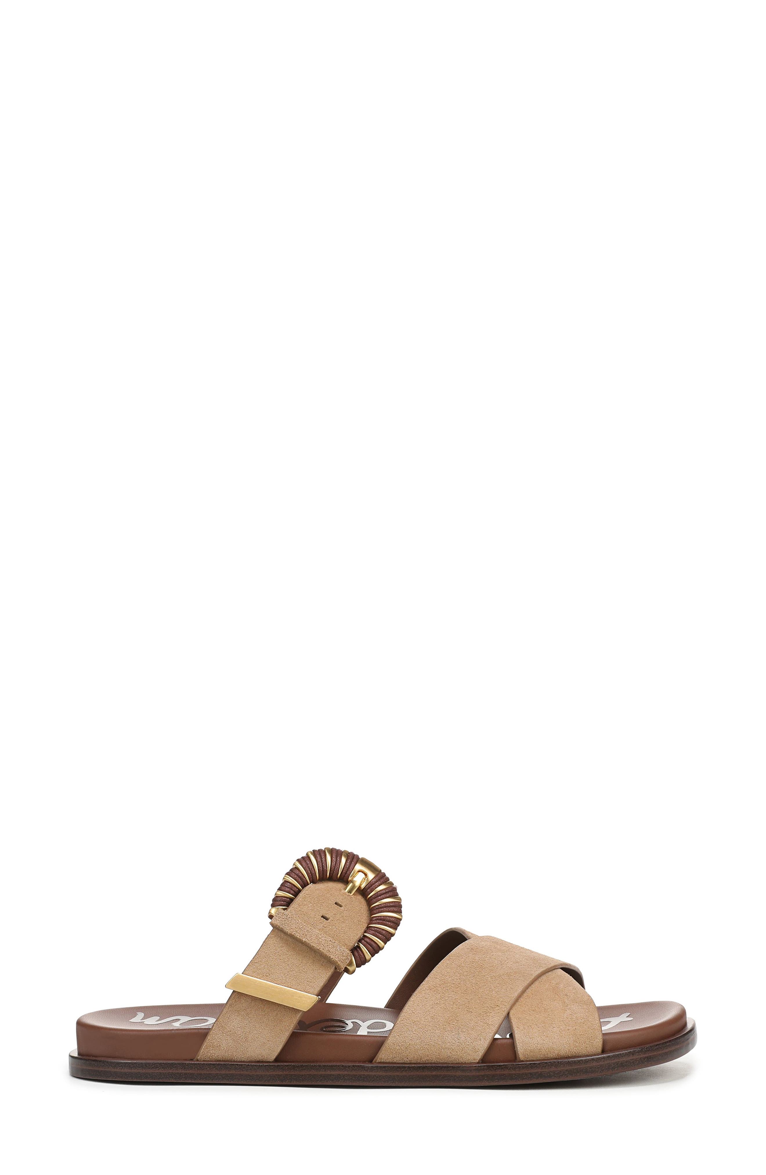 Lucy Buckle Strap Sandal, Alternate, color, BAMBOO BROWN