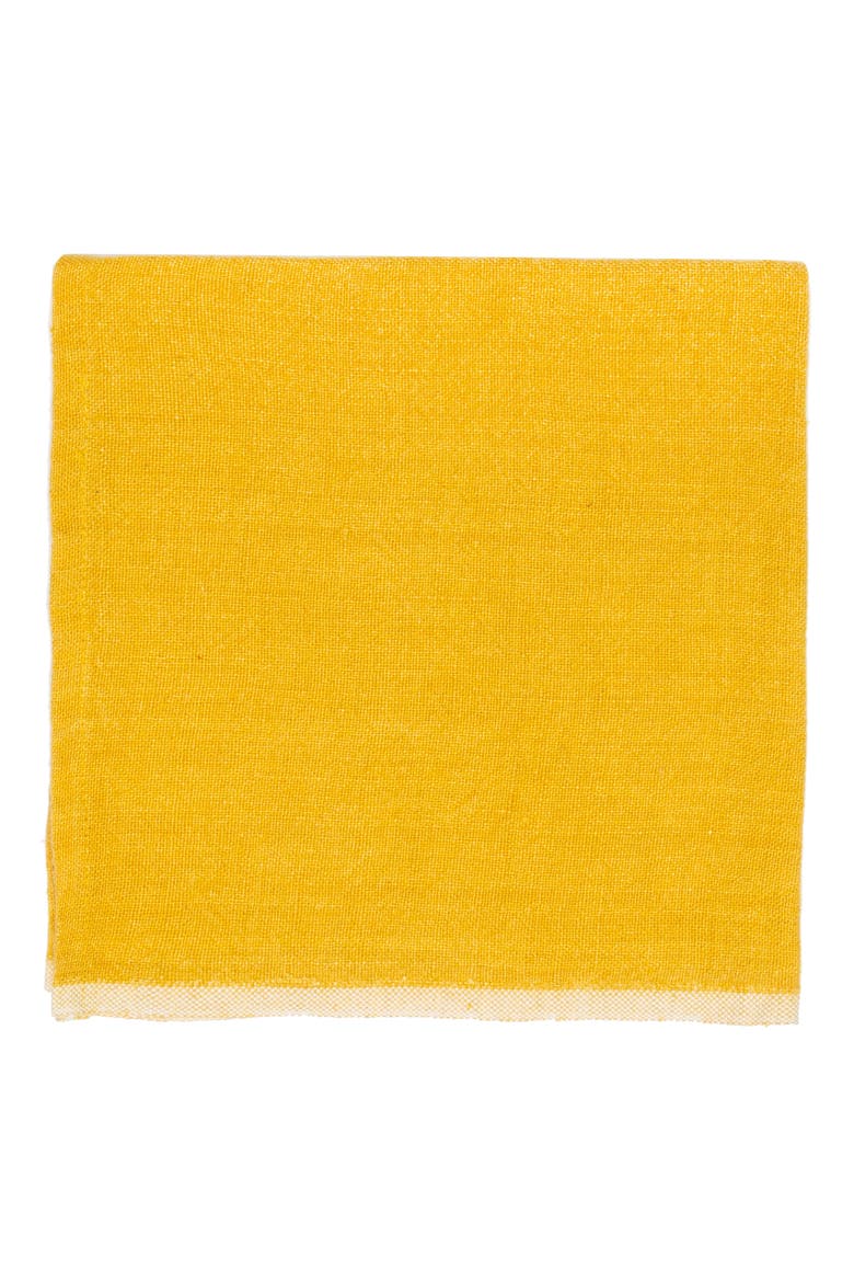 Set of 4 Chunky Linen Napkins, Alternate, color, MUSTARD