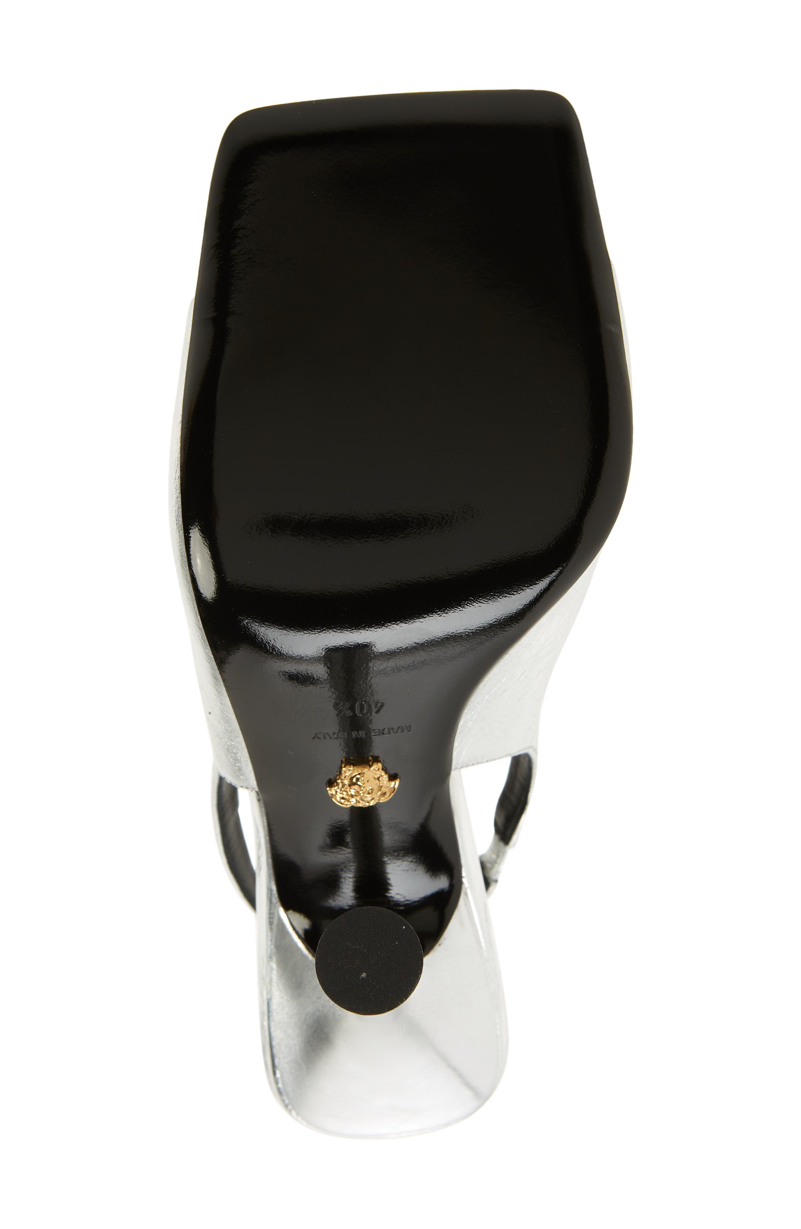 Versace Frame Medusa Slingback Sandal, Alternate, color, 