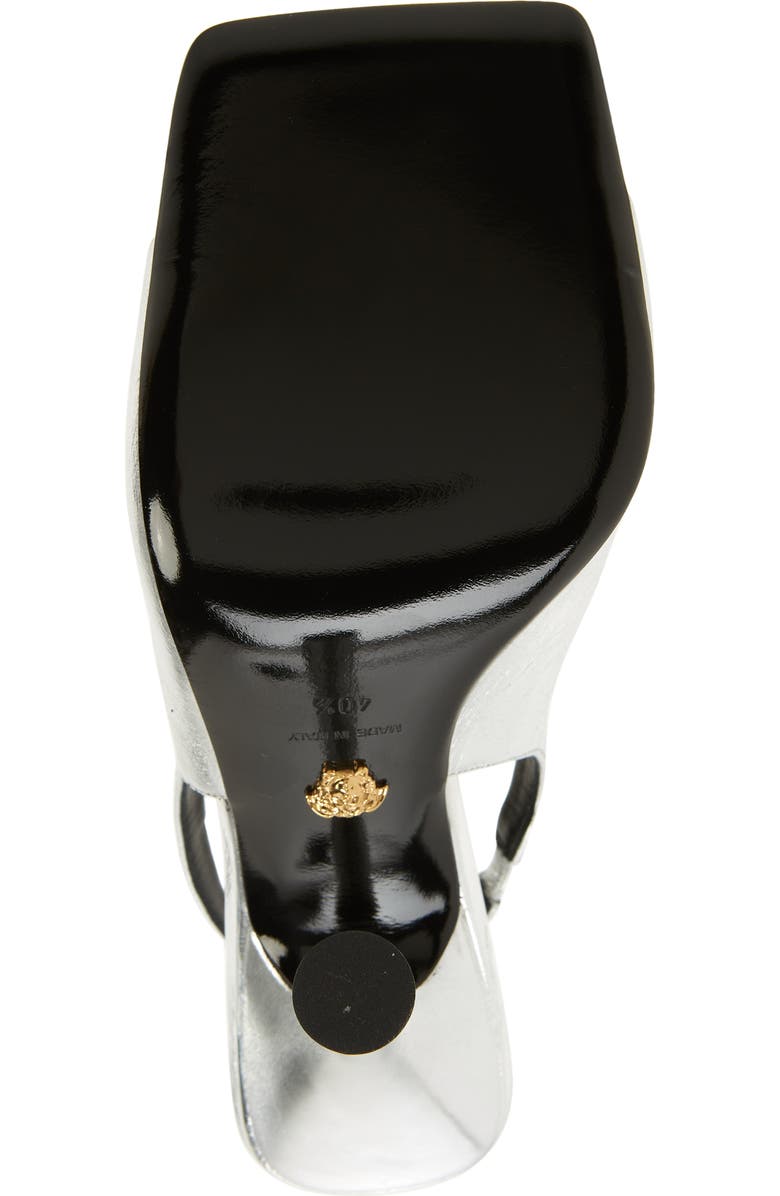 Versace Frame Medusa Slingback Sandal, Alternate, color,