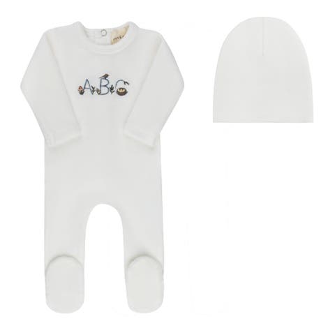 Embroidered ABC Collection - Footie & Hat