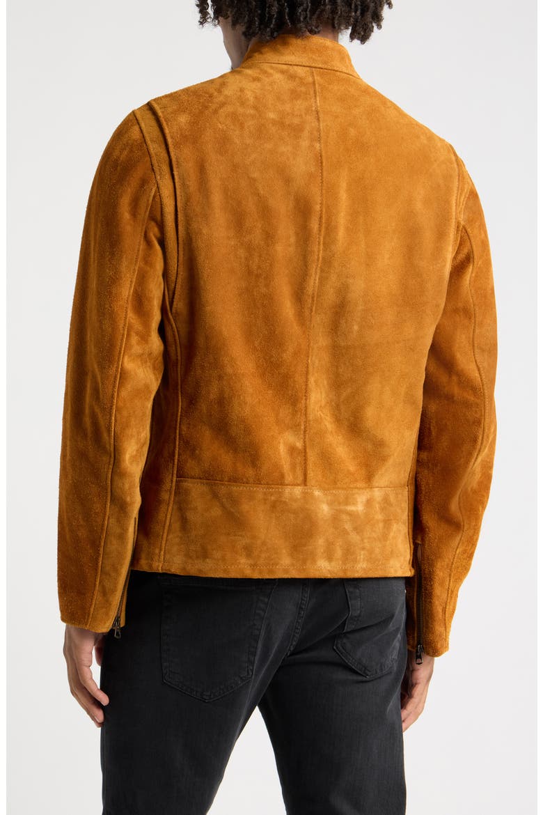 Cowhide Leather Racer Jacket, Alternate, color, TOBACCO