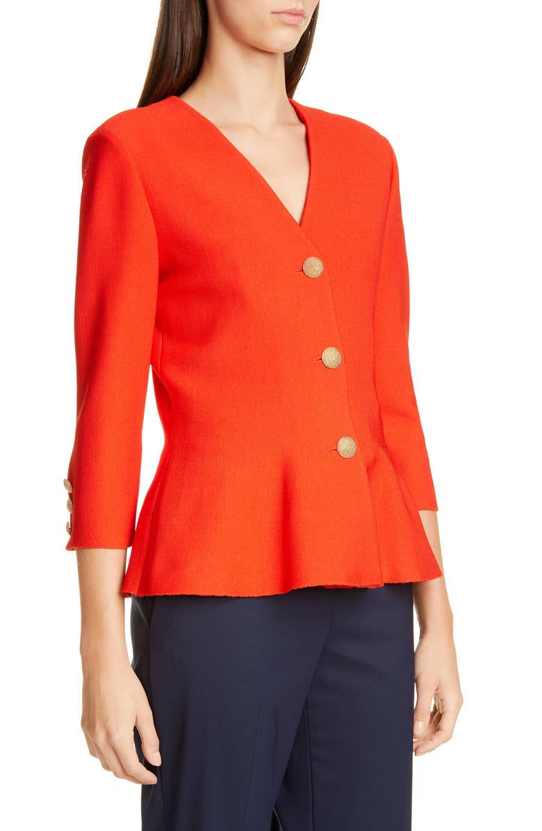 St. John Evening Sculptural Milano Cardigan, Alternate, color, 