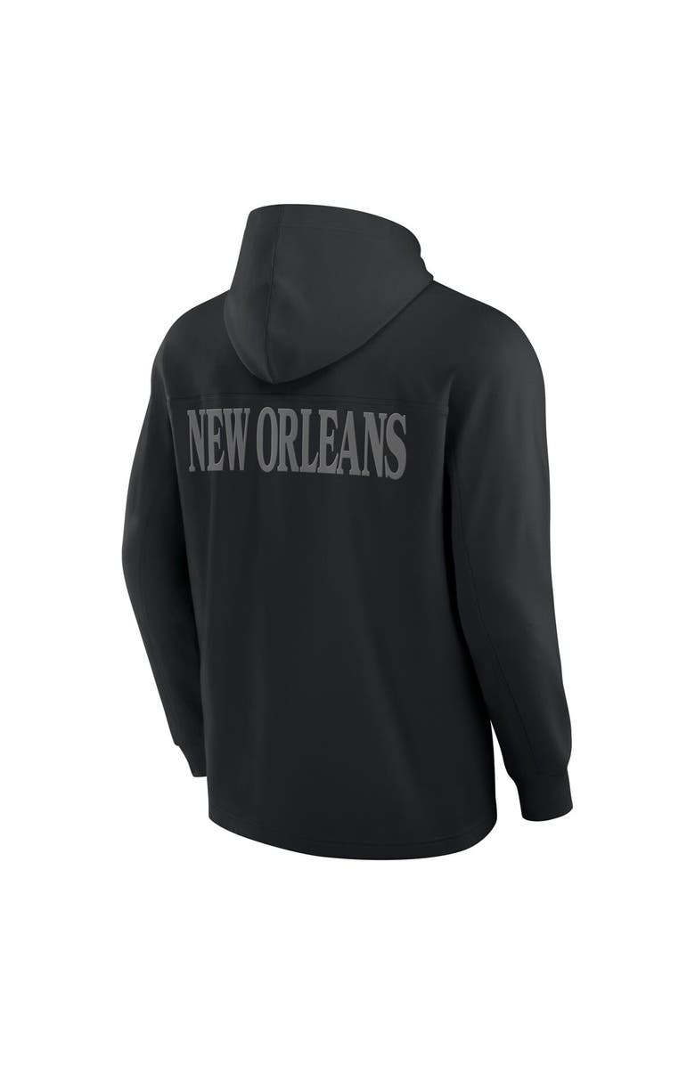 FANATICS Men's Fanatics Black New Orleans Saints Elements Blaze Tri-Blend Long Sleeve Hoodie T-Shirt, Alternate, color, 