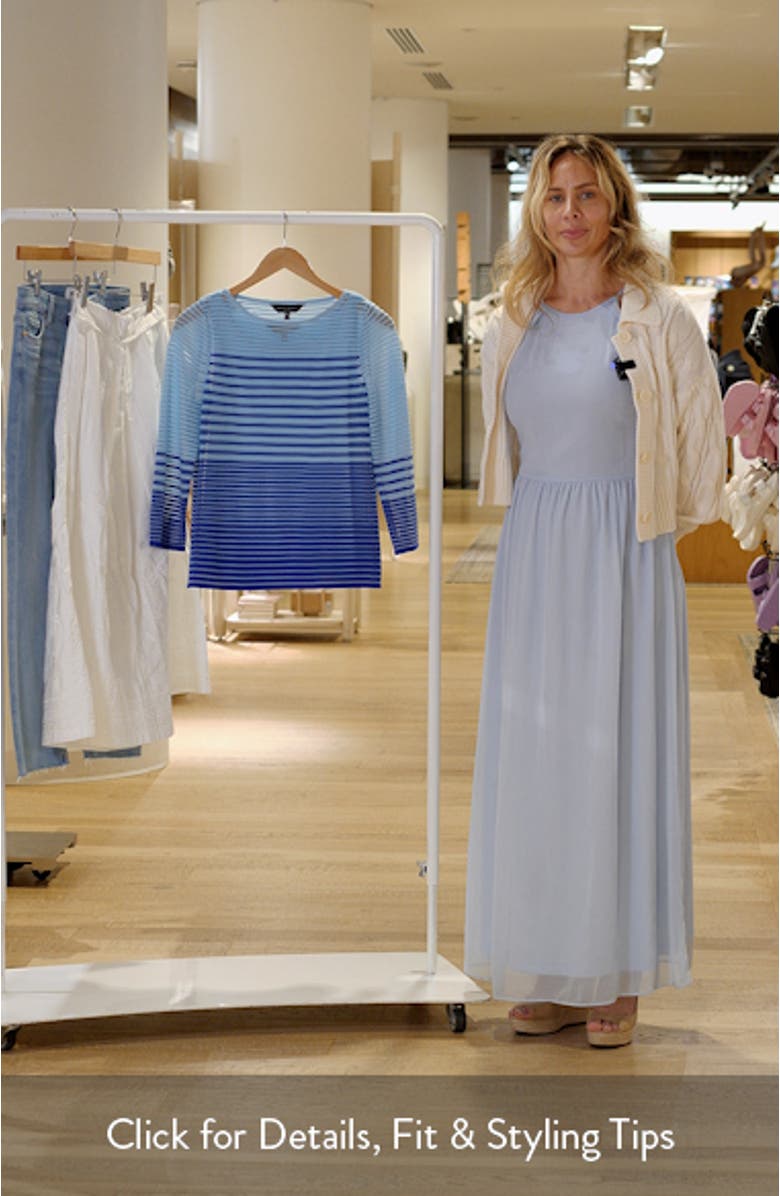 Stripe Sheer Knit Tunic, sales video thumbnail