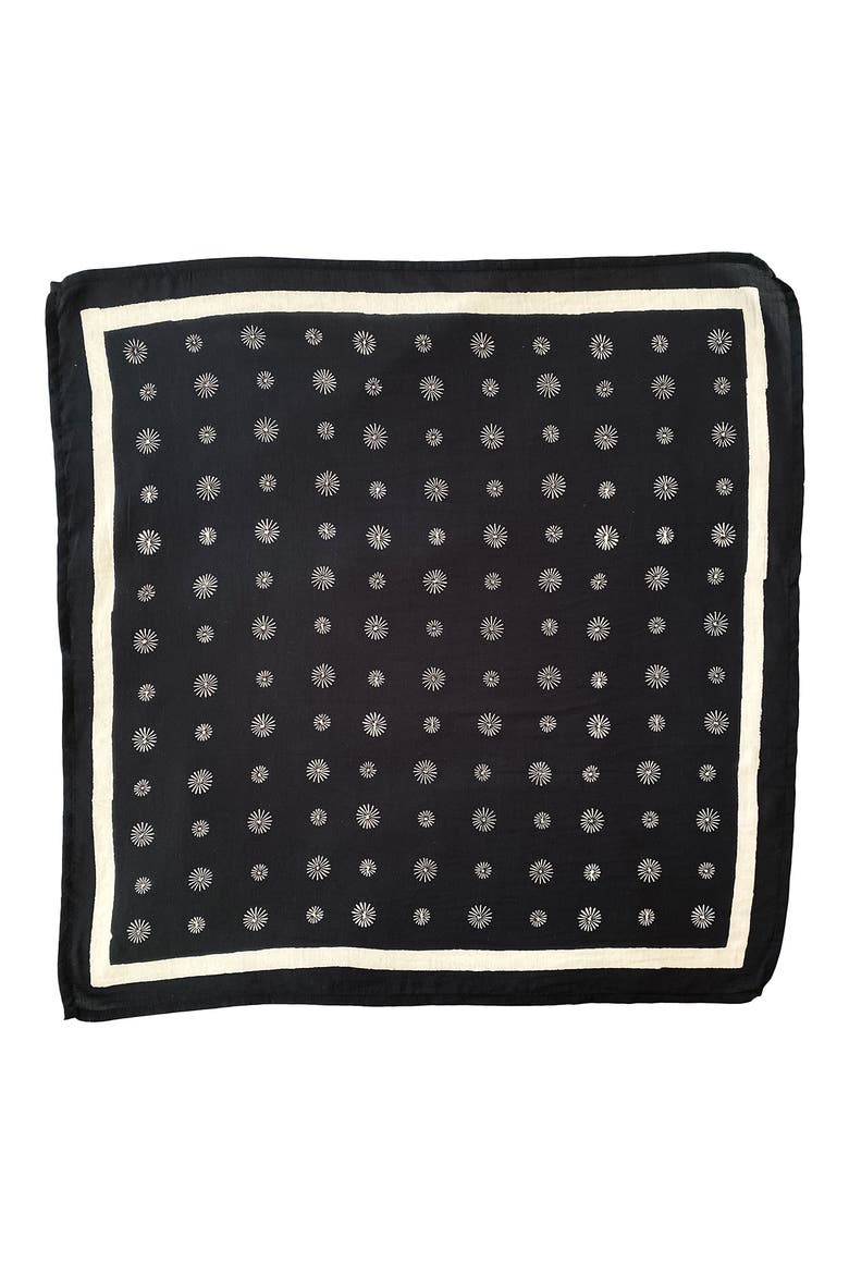 Dot Print Cotton & Silk Bandana, Alternate, color, SUNBURST
