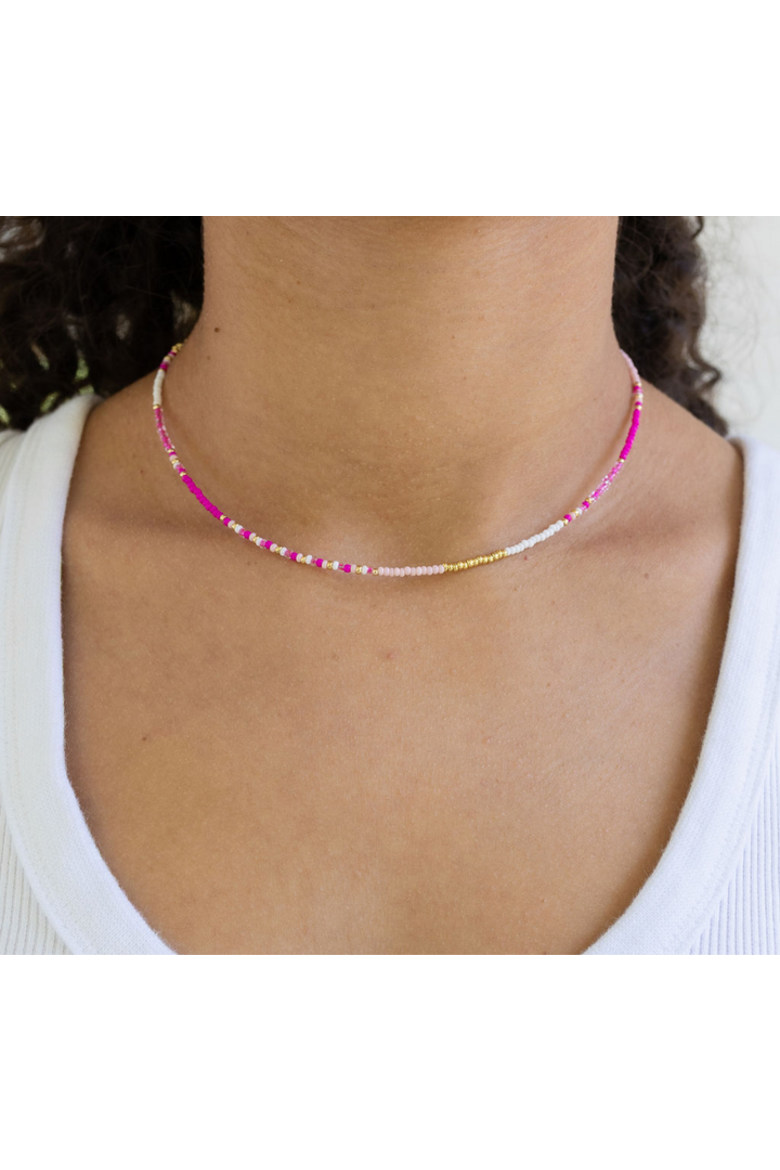 Kokomo Tiny Beaded Necklace, Alternate, color, Multi