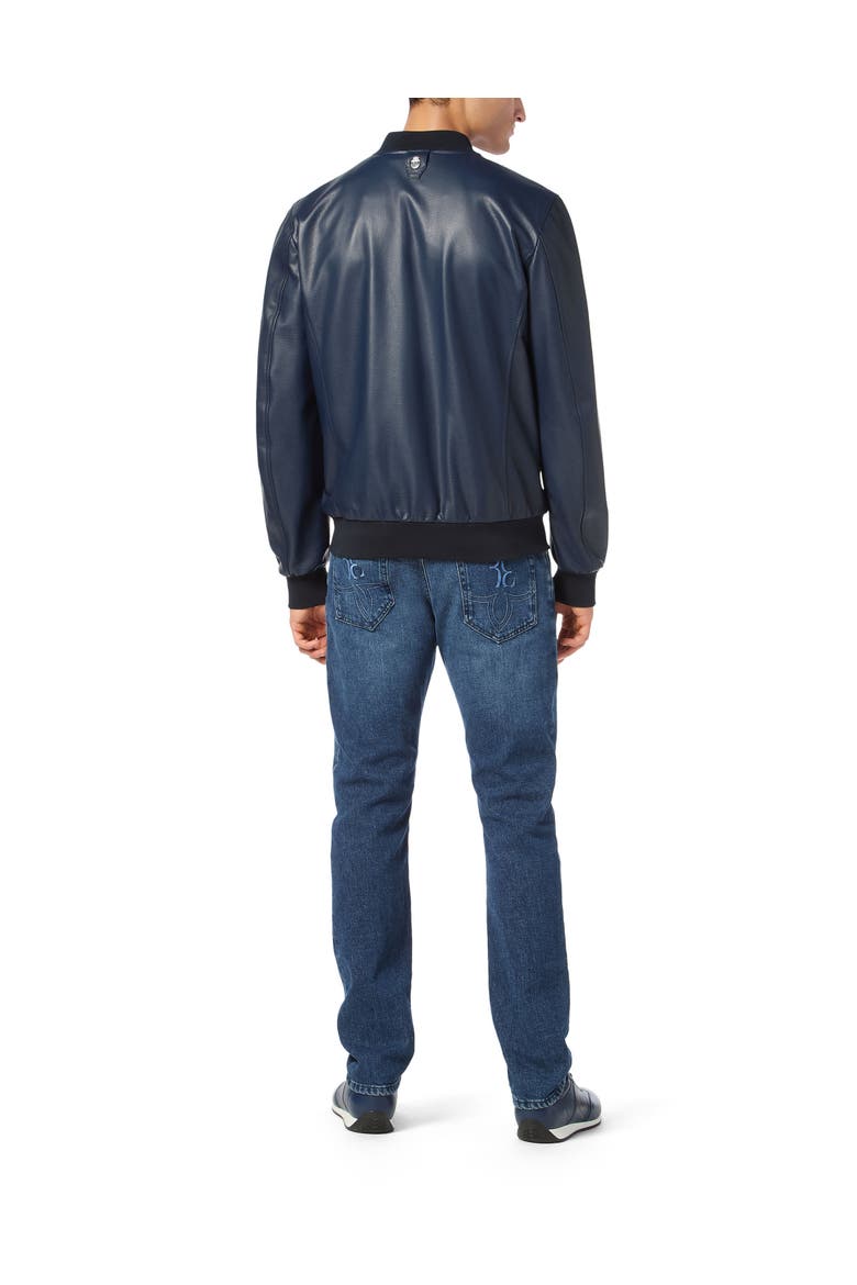 Leather Bomber Men, Alternate, color, darkblue