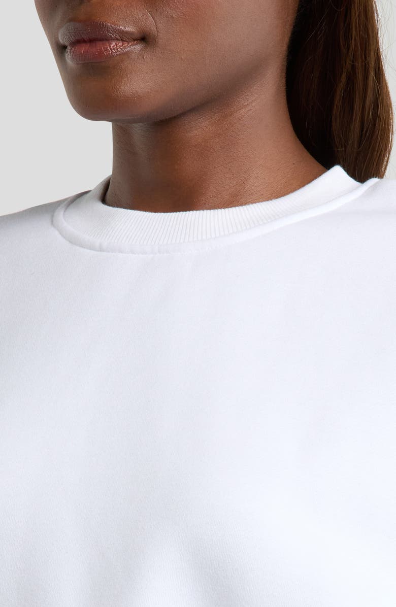 MPG LuxeFleece Boyfriend Sweatshirt, Alternate, color, Brilliant White