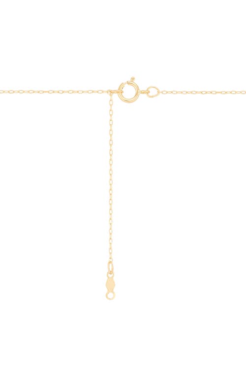 Frankie & Zoe Initial 'm' Pendant Necklace In Gold